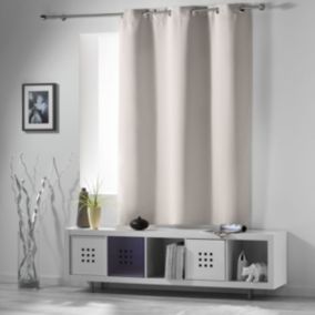 Rideau 90 % occultant radiateur petite hauteur (135x180 cm - Ivoire)