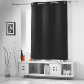 Rideau 90 % occultant radiateur petite hauteur (135x180 cm - Noir)