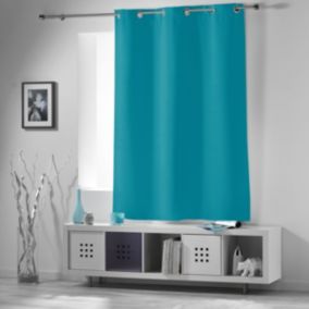 Rideau 90 % occultant radiateur petite hauteur (135x180 cm - Turquoise)