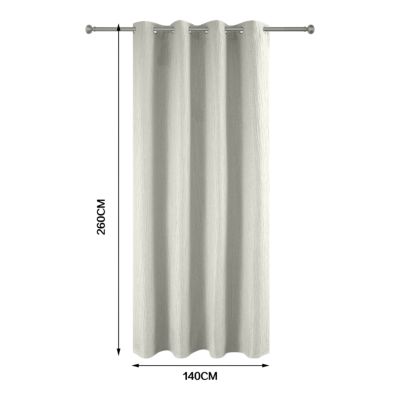 Rideaux Occultants GYROHOME - 132x160 Cm œillets Gris Blanc Salon Chambre