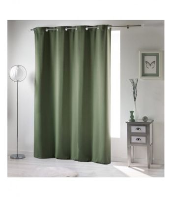 RIDEAU A OEILLETS 135 x 240 CM OCCULTANT UNI OCCULT KAKI - 135x240cm - Vert kaki