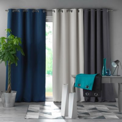 RIDEAU A OEILLETS 135 x 240 CM OCCULTANT UNI OCCULT KAKI - 135x240cm - Vert kaki