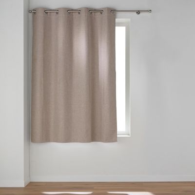 Rideau a oeillets 140 x 180 cm 100% occultant thermique Crepuscule Beige