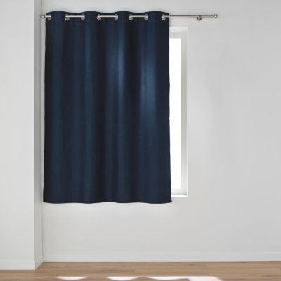 Rideau a oeillets 140 x 180 cm 100% occultant thermique Crepuscule Bleu