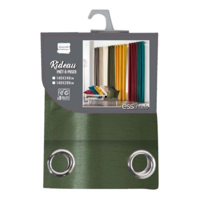 Rideau a oeillets 140 x 240 cm shantung brillant shana Kaki