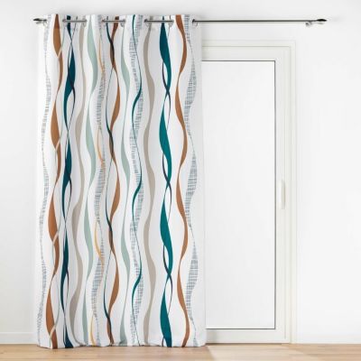 Rideau a oeillets 140 x 280 cm polyester imprime Lisana
