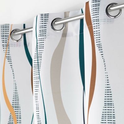 Rideau a oeillets 140 x 280 cm polyester imprime Lisana
