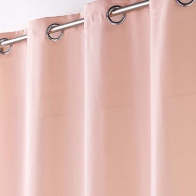 Rideau a oeillets Absolu Rose 140 x 260 cm