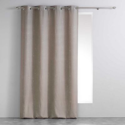 Rideau a oeillets Filliane 140 x 260 cm taupe