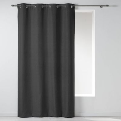 Rideau a oeillets Newtons 140x260cm Charbon
