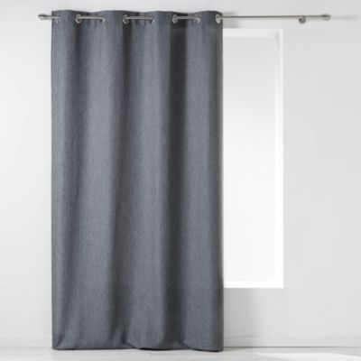 Rideau a oeillets Newtons 140x260cm Charbon