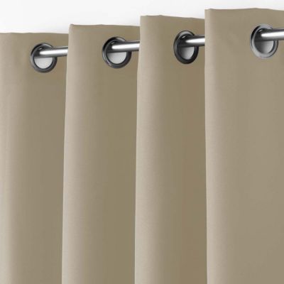 Rideau a oeillets Polyester uni Essentiel Lin 140 x 280 cm