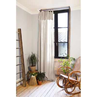 Rideau ajustable 140 x 300 cm en double gaze de coton écru - PEPA
