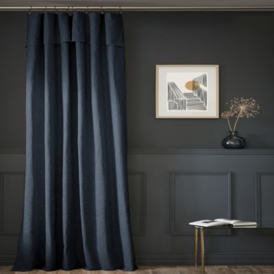 Rideau ajustable 140x270 cm Coton Minuit | Castorama