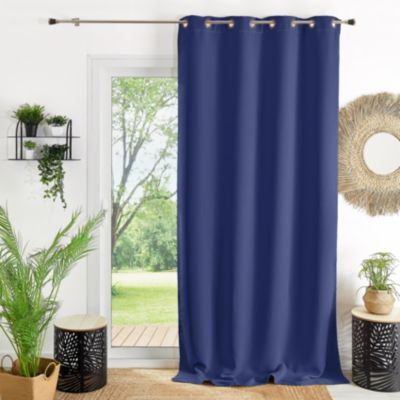 Rideau ameublement 80 % occultant (140x260 cm - Bleu)