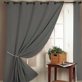 Rideau ameublement 80 % occultant (140x260 cm - Gris anthracite)