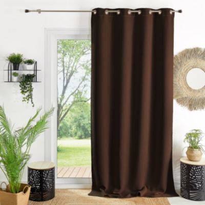 Rideau ameublement 80 % occultant (140x260 cm - Marron chocolat)