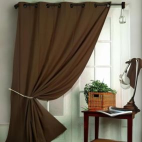 Rideau ameublement 80 % occultant (140x260 cm - Marron chocolat)