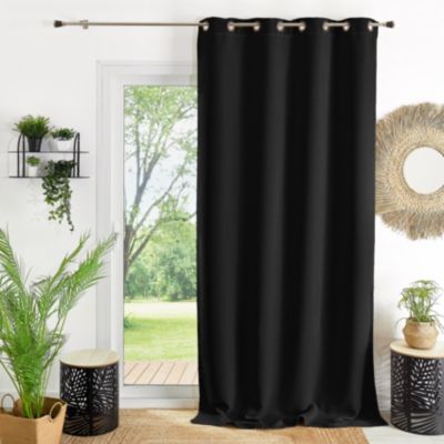 Rideau ameublement 80 % occultant (140x260 cm - Noir)