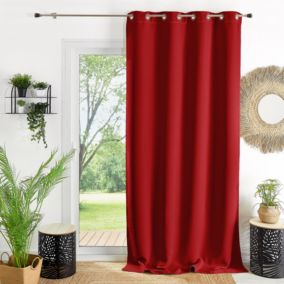 Rideau ameublement 80 % occultant (140x260 cm - Rouge)