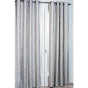 Rideau ameublement aspect laineux - 140x260cm - Gris