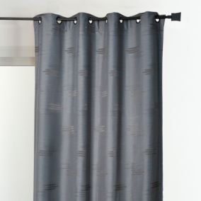 Rideau Ameublement en Jacquard Formes Géométriques (140x260 cm - Gris anthracite)