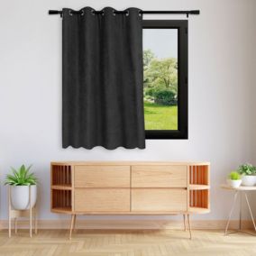 Rideau anti-froid doublé polaire (140x180 cm - Gris anthracite)