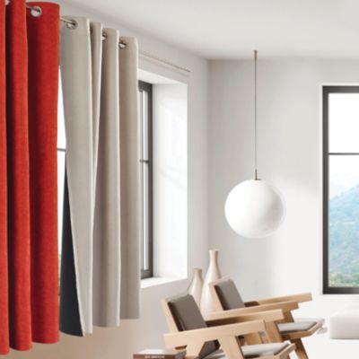 Rideau anti-froid doublé polaire (140x180 cm - Naturel)