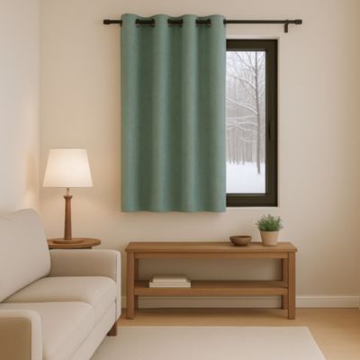 Rideau anti-froid doublé polaire (140x180 cm - Vert d'eau)