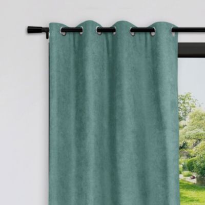 Rideau anti-froid doublé polaire (140x180 cm - Vert d'eau)