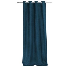 Rideau anti-froid doublé polaire (140x260 cm - Bleu azur)