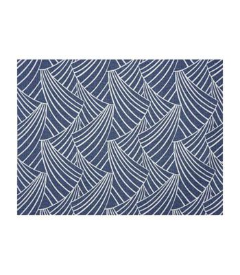 Rideau art deco bleu marine - 135x250cm - Bleu marine