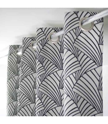 Rideau art deco noir - 135x250cm - Noir