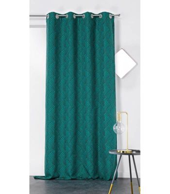 Rideau art deco vert foncé - 135x250cm - Vert foncé