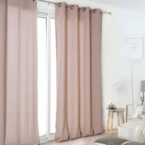 Rideau "Authentique" en 100% lin (135x260 cm - Beige foncé)