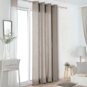 Rideau "Authentique" en 100% lin (135x260 cm - Gris clair)