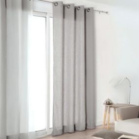 Rideau "Authentique" en 100% lin (135x260 cm - Gris souris)