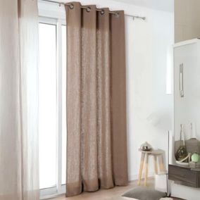 Rideau "Authentique" en 100% lin (135x260 cm - Taupe)