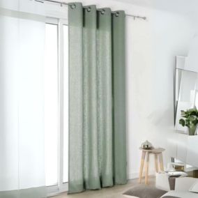 Rideau "Authentique" en 100% lin (135x260 cm - Vert)