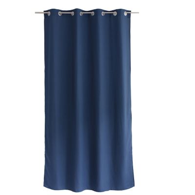 Rideau avec Œillets, 140x240cm, 100% polyester, Collection ZOE, CMADECO - Bleu