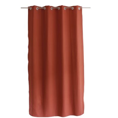 Rideau avec Œillets, Terre Cuite, 140x240cm, 100% polyester, Collection ZOE, CMADECO