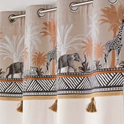 Rideau avec top esprit safari (140x240 cm - Taupe)