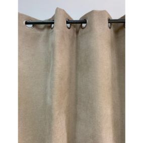 Rideau beige Uni Phonique, Isolant, Thermique et Occultant - 140x260cm - Beige