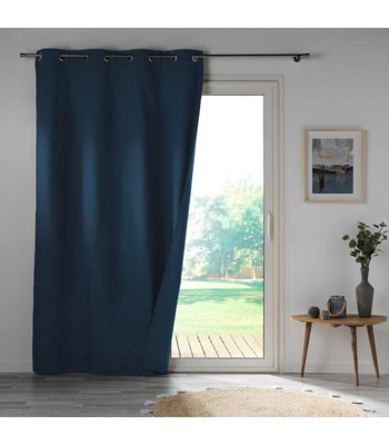 Rideau bleu marine 100% occultant black out 140x260cm - 140x260cm - Bleu marine