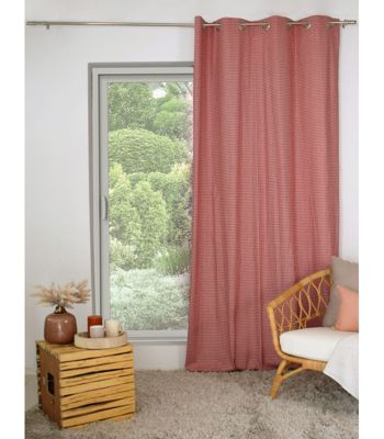 Rideau chic à carreaux rouge Vichy 140x250cm - 140x250cm - Rouge