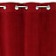 Rideau Colours Beaulieu aspect velours rouge l.140 x H.240 cm