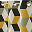 Rideau Colours Bernau 3D jaune l.140 x H.240 cm