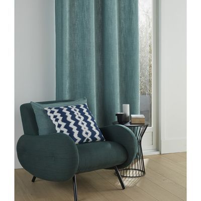 Rideau Colours Spanish vert eau l.140 x H.240 cm