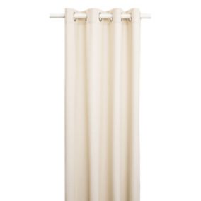 Rideau coton recyclé beige clair L.250 x l.135 cm