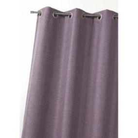 Rideau d'ameublement 100 % occultant uni doublé (140x260 cm - Violet parme)